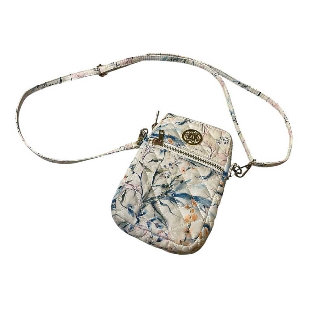 Nanette Lepore Quilted Floral Crossbody Bag Pastel Phone‎ Pouch Purse 🌸